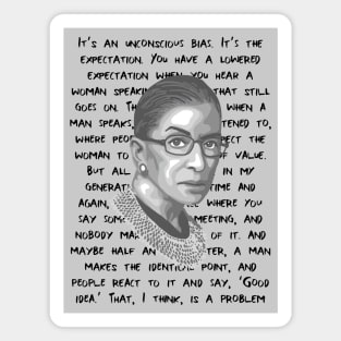 Ruth Bader Ginsburg Portrait and Quote Magnet